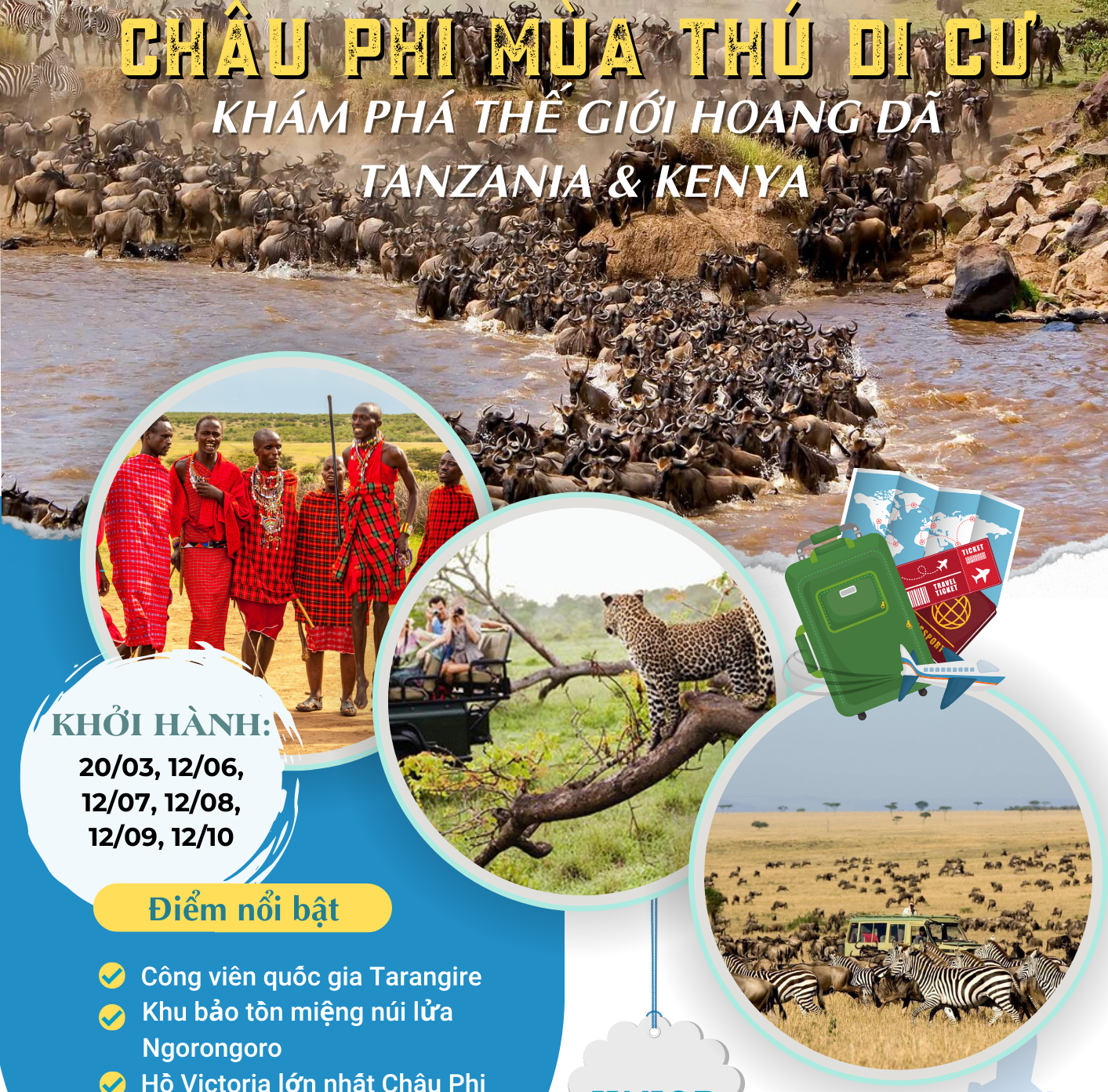 Du Lịch Châu Phi Mùa Thú Di Cư: Khám Phá Thế Giới Hoang Dã Tanzania & Kenya